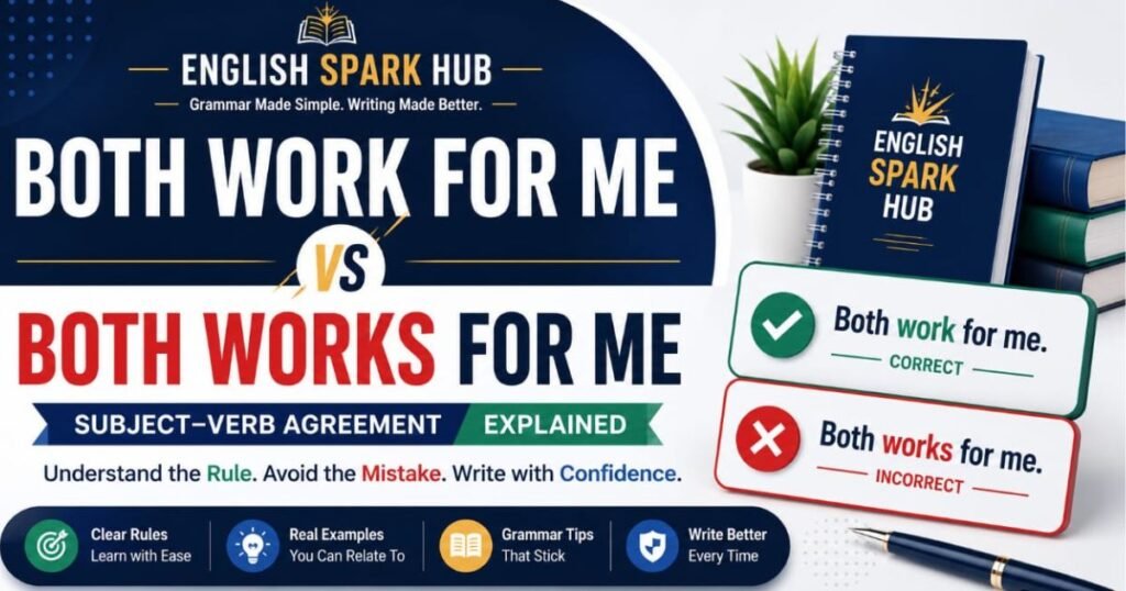 Both Work for Me or Both Works for Me: What's the Difference & Which is Correct?