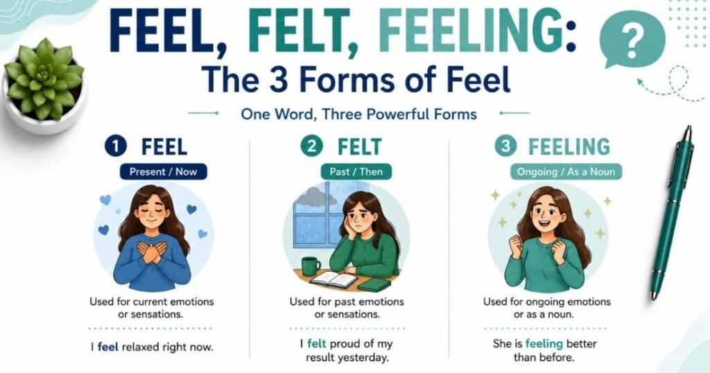 Feel, Felt, Feeling: The 3 Forms of Feel
